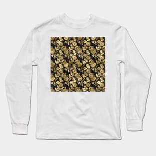 Floral Artistic Gold Long Sleeve T-Shirt